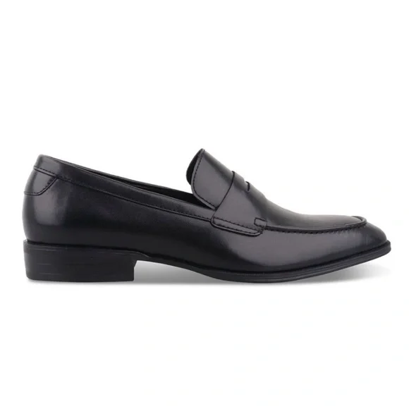 Alfani Black Faux Leather Penny Loafers Men - Picture 2 of 7